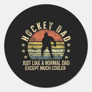 Hockey Dad, net als een normale vader, behalve vee Ronde Sticker