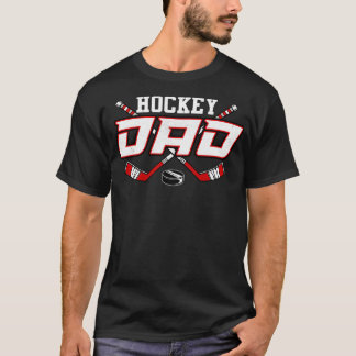 Hockey Dad s for Men Papa Vaderdag  Pul T-shirt