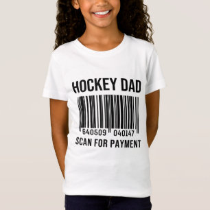 Hockey Dad Scan for Payment Sport Papa Vaderdag T-shirt