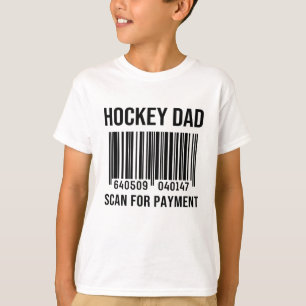 Hockey Dad Scan for Payment Sport Papa Vaderdag T-shirt