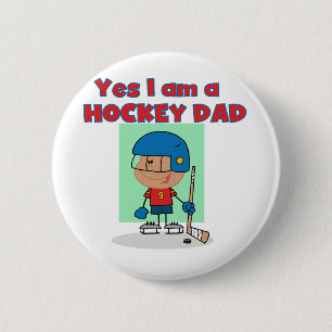 Hockey Dad T-shirts en cadeautjes Ronde Button 5,7 Cm