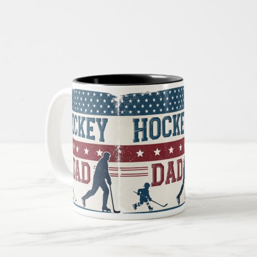 Hockey DAD USA Vlag mok (Voorkant links)