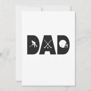Hockey Dad Vaderdag ice Hockey Player Gift Kaart