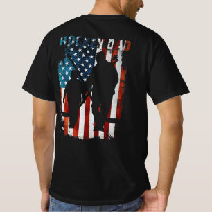 Hockey Dad Vaderdag USA Flag T-shirt