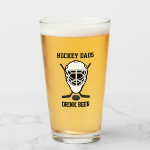 Hockey Dads Drink Beer Cute Funny Sports Mannen Glas