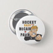 Hockey Dads voor McCain Palin-Buttonnen Ronde Button 5,7 Cm (Voorkant /achterkant)