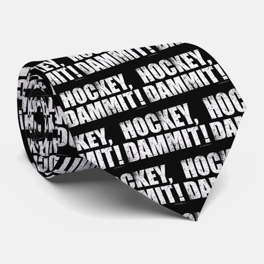 Hockey Dammit! stropdas (donker) (Opgerold)