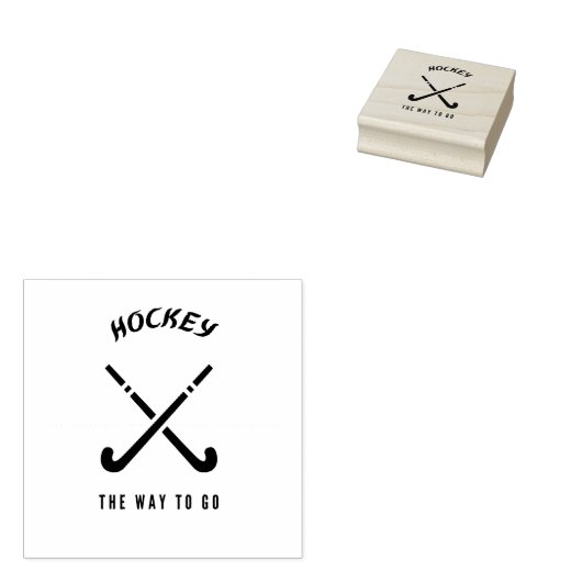 Hockey de weg om te gaan rubberstempel (Gestempeld)
