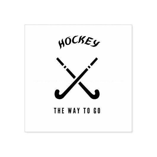 Hockey de weg om te gaan rubberstempel (Afrduk)