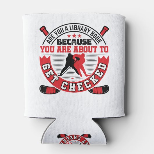 Hockey Defense About to Get Checked Funny Saying Blikjeskoeler (Achterkant)