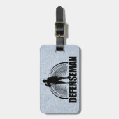 Hockey Defenseman Bagagelabel (Voorkant verticaal)
