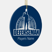 Hockey Defenseman Ceramic Ornament (Rechts)