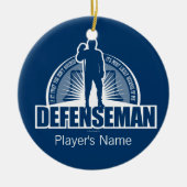 Hockey Defenseman Ceramic Ornament (Voorkant)
