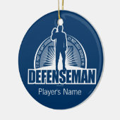 Hockey Defenseman Ceramic Ornament (Links)