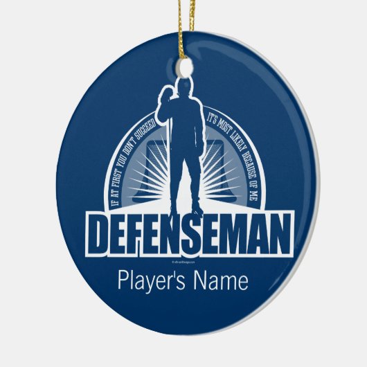 Hockey Defenseman Ceramic Ornament (Links)