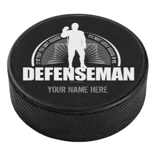 Hockey Defenseman (gepersonaliseerd) Hockey Puck