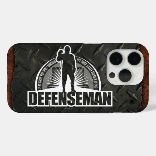 Hockey Defenseman Hoesje-Mate iPhone Case (Achterkant (horizontaal))