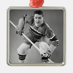 Hockey Defenseman Metalen Ornament