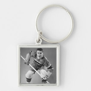 Hockey Defenseman Sleutelhanger