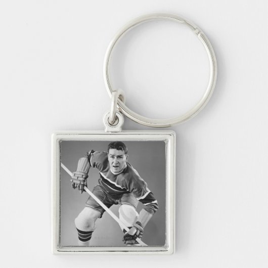 Hockey Defenseman Sleutelhanger (Voorkant)