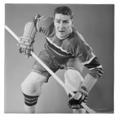 Hockey Defenseman Tegeltje (Voorkant)