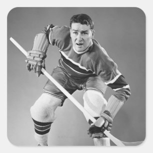 Hockey Defenseman Vierkante Sticker