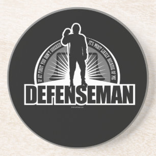 Hockey Defenseman Zandsteen Onderzetter