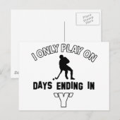 Hockey-Design Briefkaart (Voorkant / Achterkant)