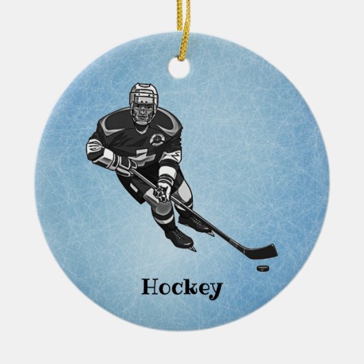 Hockey Design Ceramic Ornament (Voorkant)