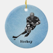 Hockey Design Ceramic Ornament (Achterkant)