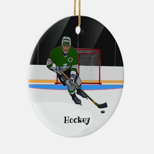 Hockey Design Ceramic Ornament (Rechts)