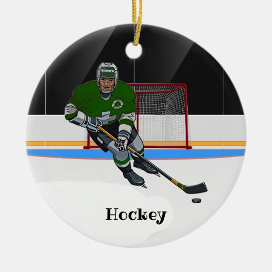 Hockey Design Ceramic Ornament (Voorkant)
