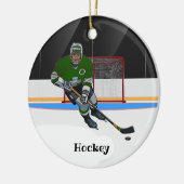 Hockey Design Ceramic Ornament (Links)