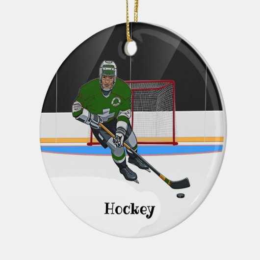 Hockey Design Ceramic Ornament (Links)