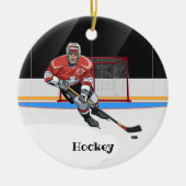 Hockey Design Ceramic Ornament (Voorkant)