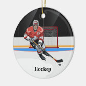 Hockey Design Ceramic Ornament (Links)