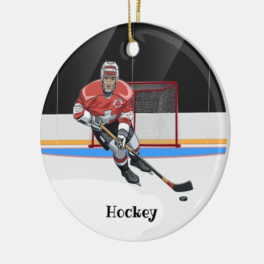 Hockey Design Ceramic Ornament (Links)