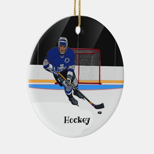 Hockey Design Ceramic Ornament (Rechts)