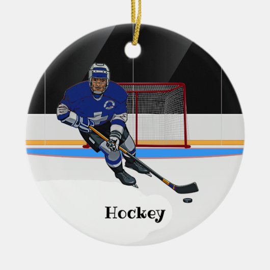 Hockey Design Ceramic Ornament (Voorkant)