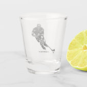 Hockey Design Shot Glass Glas (Achterkant)