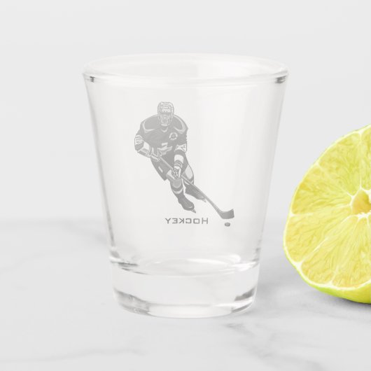 Hockey Design Shot Glass Shot Glas (Achterkant)