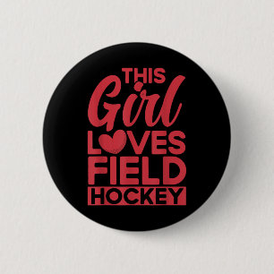 Hockey Deze Meisje Houdt Van Hockey _1  Ronde Button 5,7 Cm