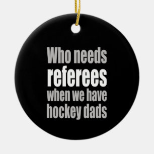 Hockey die scheidsrechters nodig heeft als we hock keramisch ornament