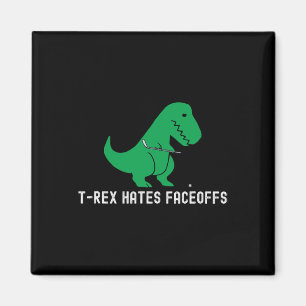 Hockey Dinosaur T-rex Grappig Haat Faceoffs Liefde Magneet