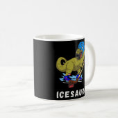 Hockey Dinosaurus Dino Spelen IJshockey T-rex Koffiemok (Voorkant rechts)