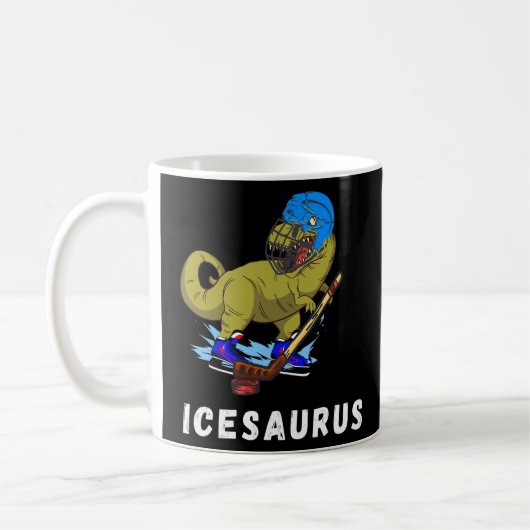 Hockey Dinosaurus Dino Spelen IJshockey T-rex Koffiemok (Links)