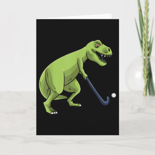 Hockey Dinosaurus T-rex Speler Mannen Vrouwen Tien Kaart
