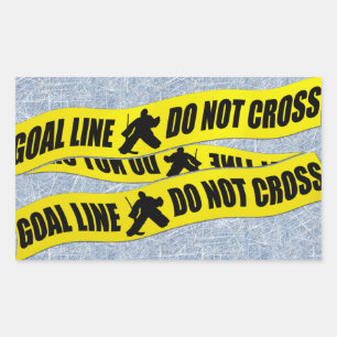 Hockey doellijn niet over Stickers