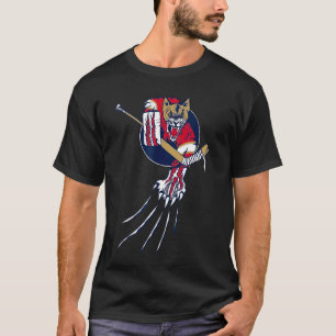 Hockey Doelman Beest Ijs Panter Kat Klauw Merken T-shirt