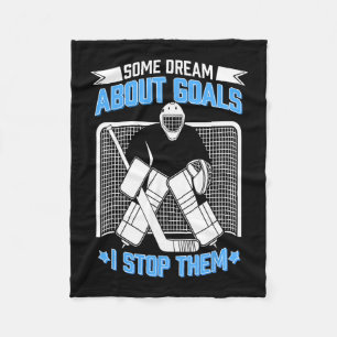 Hockey Doelman IJshockey Keeper Grappige Hockey B Fleece Deken